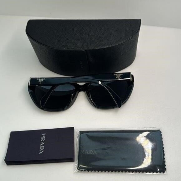 💯- New Authentic PRADA  Acetate Sunglasses SPR 16X-F Black - Picture 8 of 13